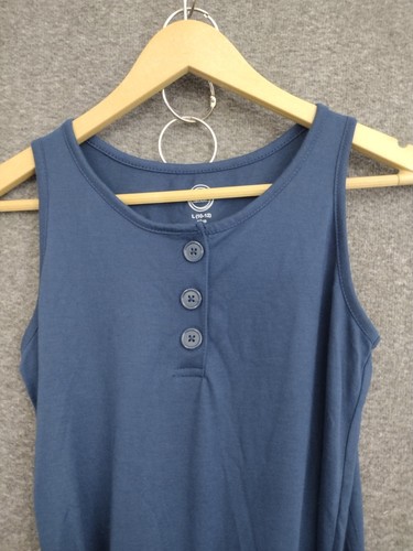 Wonder Nation Romper Girls L 10-12 Plus Blue Waist Tie Sleeveless Tie Belt - Picture 3 of 9