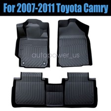 For 2007-2011 Toyota Camry Tpe All-weather Front Rear Floor Mats Liners Set 3x