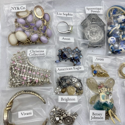 Estate Jewelry Lot Signed Betsey Johnson Brighton Avon Sterling 925 ++ 5 LBS - Picture 5 of 12