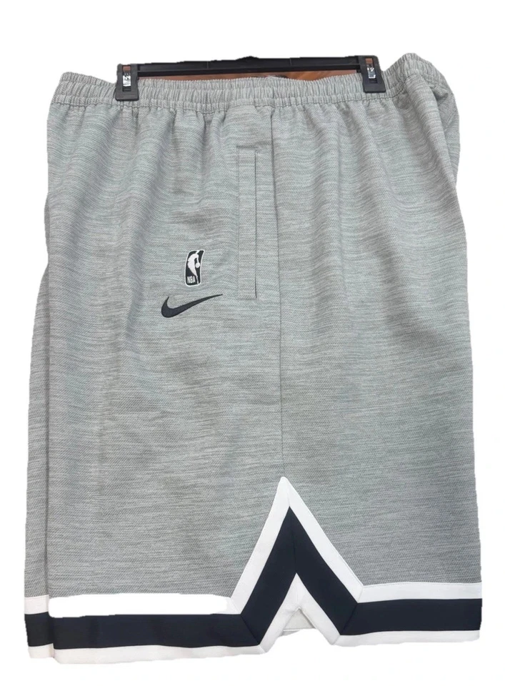 Pantalones Cortos Nike NBA Authentics Utah Jazz Team Emitidos Gris XXL-Alto Dri-Fit Foto 2 de 3