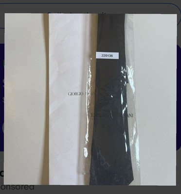 Armani Mens Navy Linen Tie. NWT.