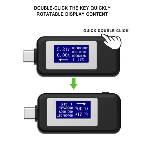 USB Type-C Power Tester Voltage Current Capacity Meter USB-C Multimeter 4-30V 5A - Picture 3 of 7