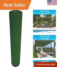 Tear-Resistant HDPE Sun Shade Fabric - 6ft x 15ft, Ideal for Vehicles & Pergolas