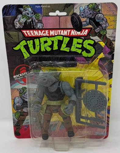 Teenage Mutant Ninja Turtles Rocksteady 10 back 1988 Playmates action figure