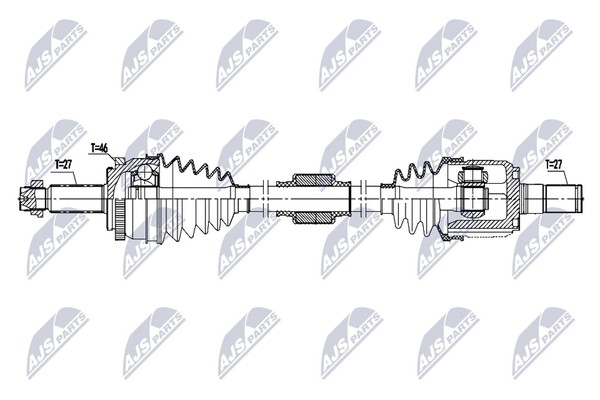 Nty Antriebswelle NPW-HY-664 FüR Hyundai Veloster Fs Mpi-image