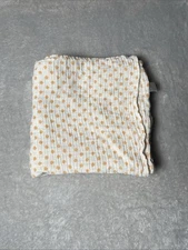 HB Hudson Baby Orange Polka Dot White Swaddle Baby Blanket Muslin Cotton Lovey