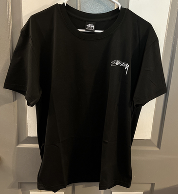 Stussy Men's Black Graphic Logo 8 Ball Spider T-Shirt Medium New