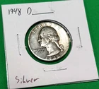 1948-D 25C Washington Quarter Very Good Date...... Ready to Fly to Your Place!