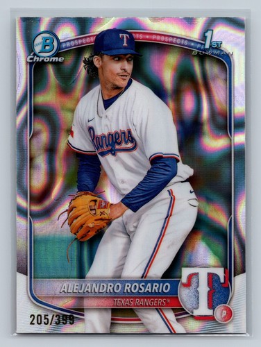 Alejandro Rosario 2025 Bowman Chrome 1st Lava Refractor /399 #BCP-125 Rangers