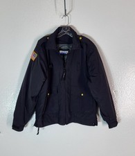 Blauer Jacket Men Size L Black Zip in Liner Duty Tactical Police Bomber Coat
