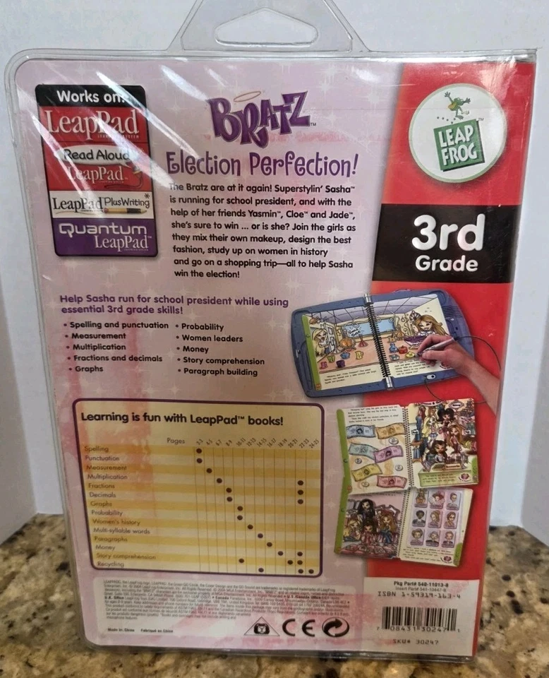 LeapFrog LeapPad Bratz Election Perfection Book Cartridge 3 Grade Multi Subject - Image 4 of 4