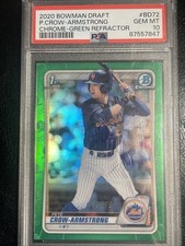 2020 Bowman Draft - Chrome Green Refractor Pete Crow-Armstrong /99 PSA 10 POP 2