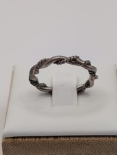 Vintage Artisan Sterling Silver Woven Ring Size 6