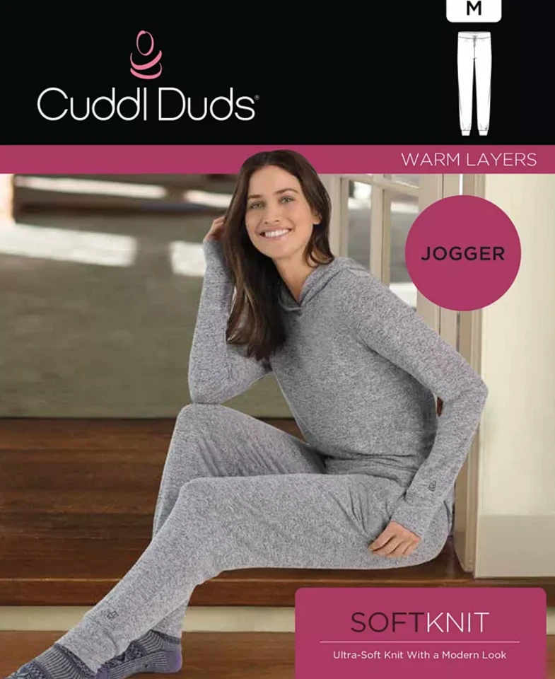 Pantalón Jogger CUDDL DUDS Tejido Suave Tiro Medio XS X-Pequeño (2-4) Capas Gris Jaspeado Foto 4 de 4