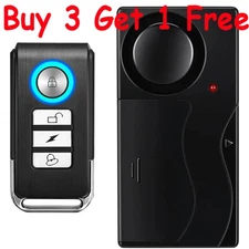 Loud 150dB Wireless Anti-Theft Vibration Motorcycle Bike Alarm with Remotes New