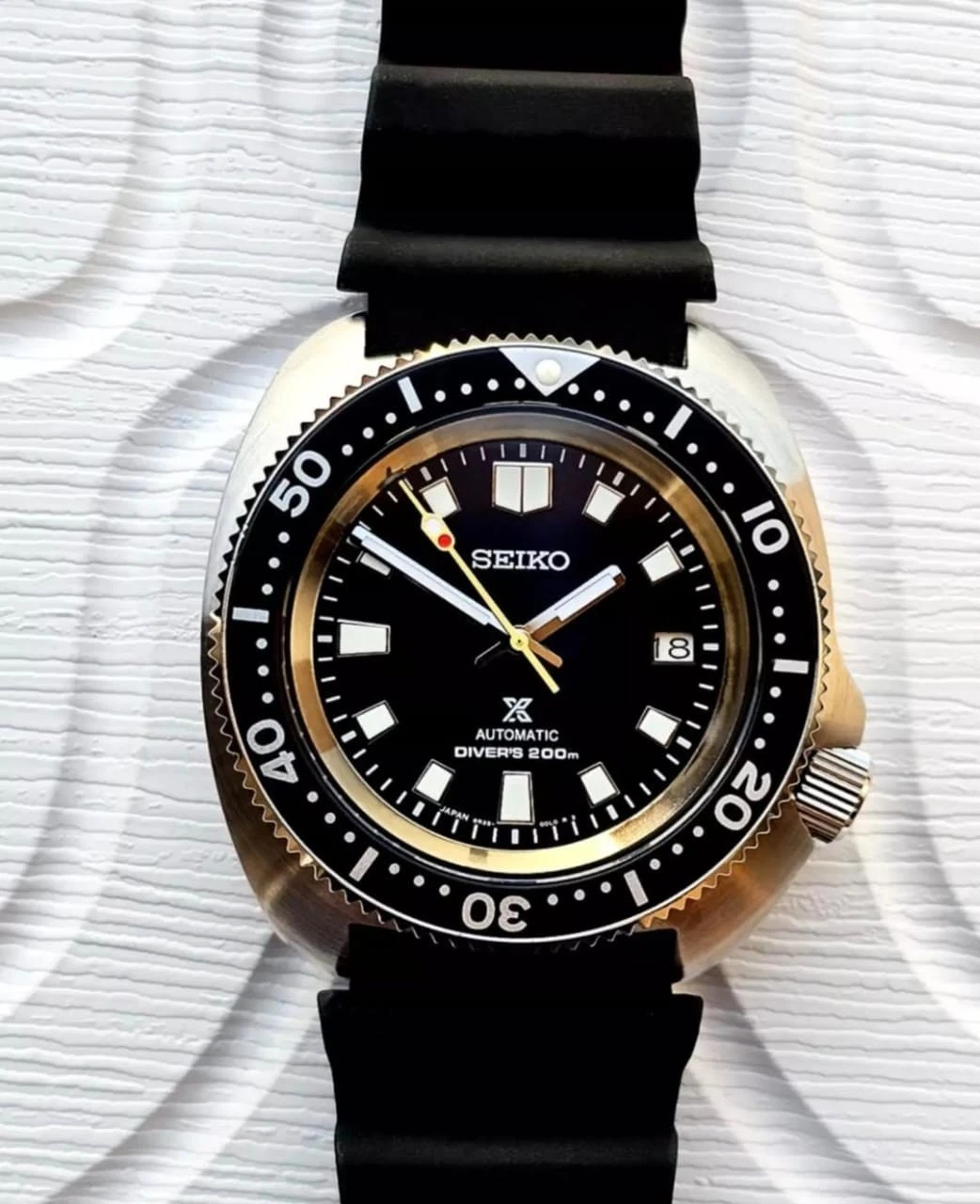 Seiko Prospex Automatic Diver’s 200M Black Dial Men’s Watch Rubber Strap