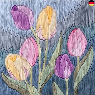 Bothy Threads Langstich-Set Tulpen Zählmuster, Multifarbig