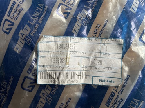 Fiat Punto Schumacher NEW GENUINE front seat back rest cover 184180660 20D - Picture 8 of 8