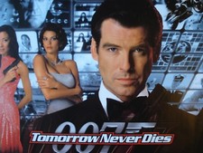 2 x JAMES BOND POSTERS GOLDENEYE TOMORROW NEVER DIES ORIGINAL 1997  UK MINI QUAD