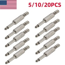 5-20Pack 6.35mm 1/4 Male Mono Plug Audio Cabl...