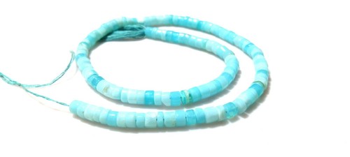 Pneumatico opale blu 4,5-5 mm liscio liscio liscio pietre preziose sciolte 16... - Foto 7 di 8