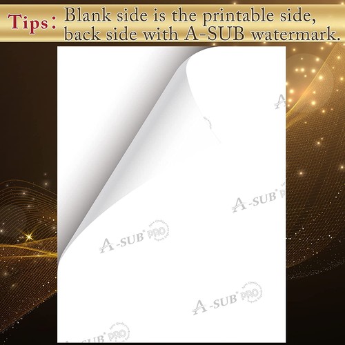 Lot 20-100 A-SUB Iron on Heat Transfer Paper for Inkjet Printer 8.5x11 11x17 - 第 48/86 張圖片
