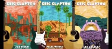 ERIC CLAPTON POSTER x3 California Official Tour 1st 2024 Not Cream