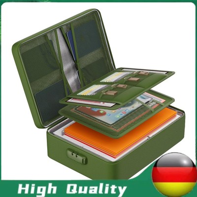 Fireproof Document Organizer with Lock Document Box Safe Storage Box (Silver)