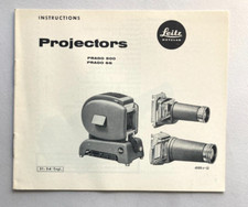 Proiettori Leitz / Leica, Prado 500, Prado 66 istruzioni in inglese #3843