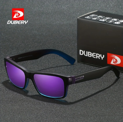 DUBERY Rectangle Polarized Sport Sunglasses Men Women Driving Fishing Glasses 