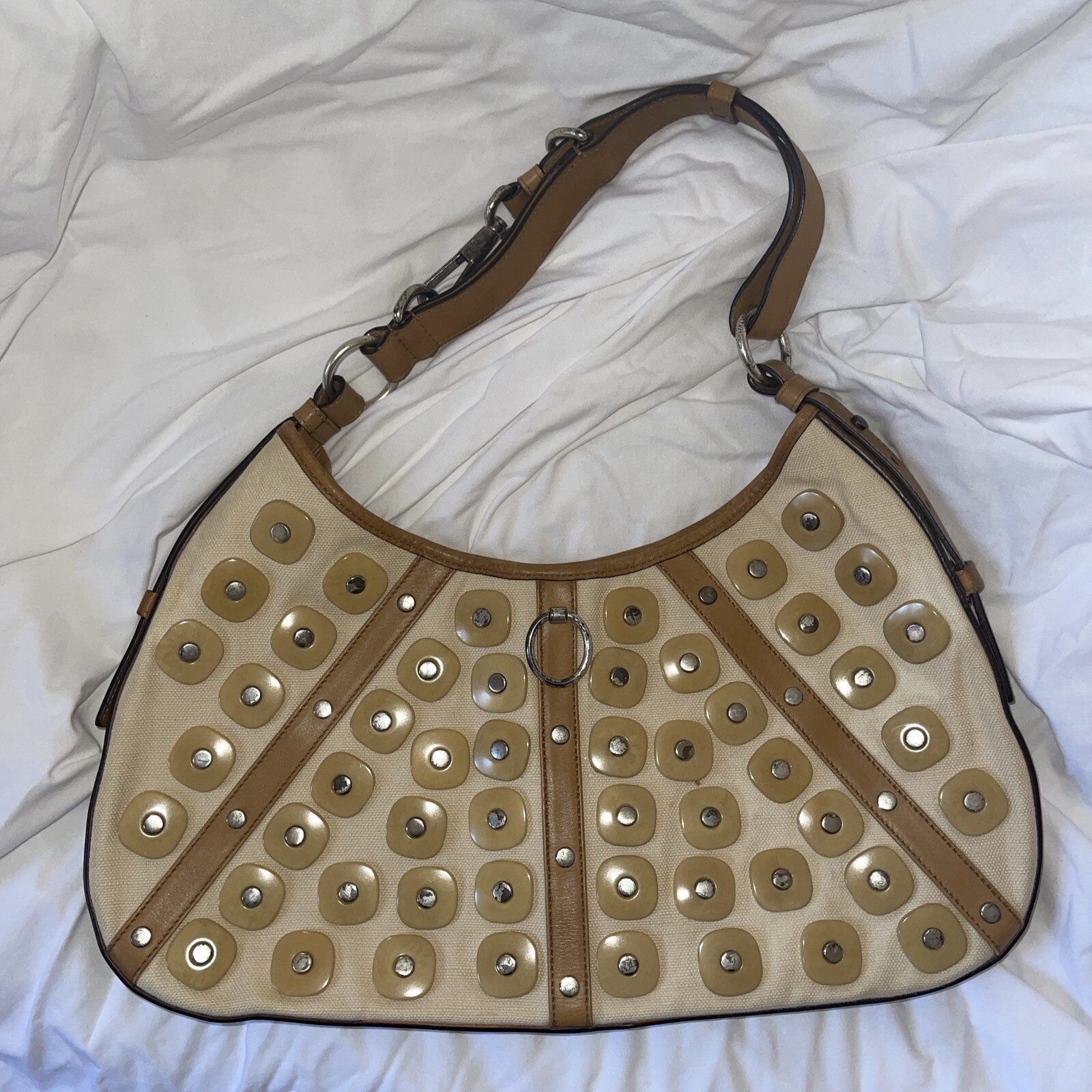 Borsa a tracolla YVES SAINT LAURENT Mombasa crema USATA 202410M