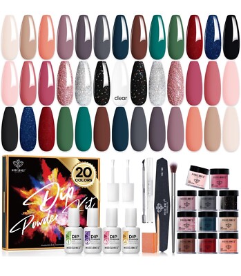 Modelones Dip Powder Nail Kit Starter 20 Colors