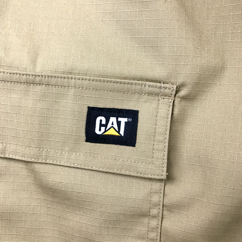 Caterpillar Shorts Mens XL Brown Waist Stretch Ripstop Cargo Drawstring NWT - Picture 3 of 11