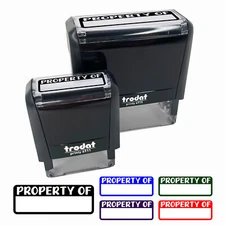 Property Of Fill-in Self-Inking Rubber Stamp Ink Stamper for Business Office