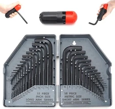 Hex Key Allen Wrench Set, SAE Metric Hex Key Set (hex key wrench set + T-Handle)