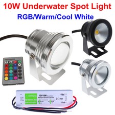 1/5/10x 10W 12V LED Underwater Spot Light Garden Pond Lamp Floodlights IP67 HRM
