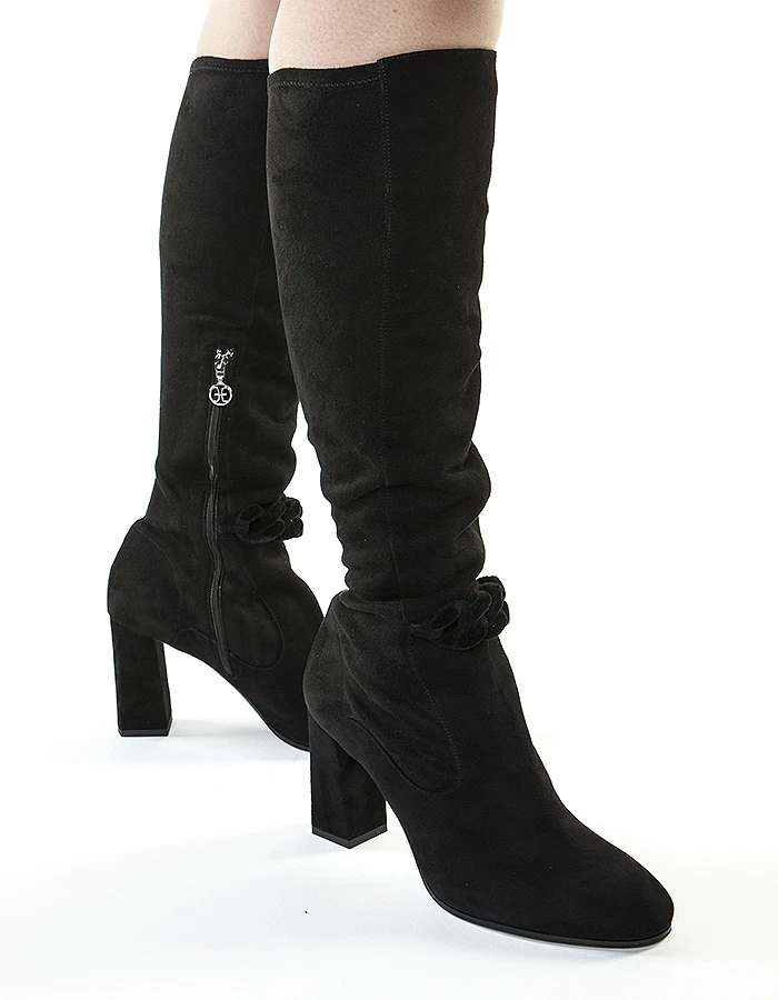 Auténticas botas de gamuza Fabi de diseñador italiano negras nuevas 6,7,8,10,11 Foto 2 de 4