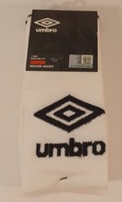 UMBRO Kids JUNIOR Soccer Socks - White Black Size 3-9 NEW