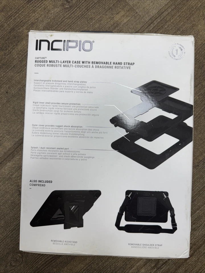 INCIOPIO Rugged Multi-Layer Case Cover For Microsoft Surface Go 2 / Go - Black - Image 2 of 3