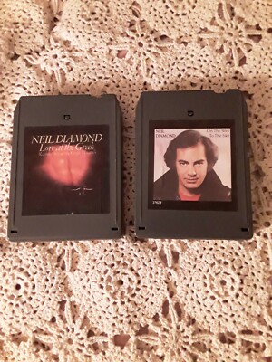 Vintage 1977 81 Neil Diamond 8 Track Tape Lot Of 2