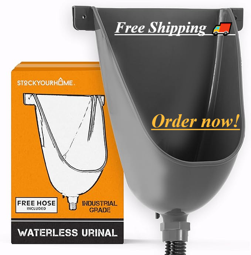 Plastic Waterless Urinals for Men Outdoor Portable Toilet Wall Mount Mens Urinal