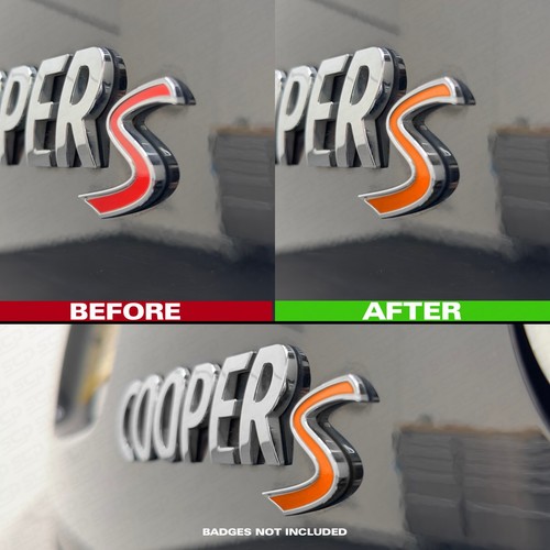 MINI F-Series Cooper S Rear Accent Decal / Sticker - Orange F54 F55 F56 F57 F60 - 第 1/1 張圖片