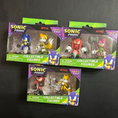 Netflix Sonic Prime Series 2. Two Pack Collectible Figures Lot Of 3.