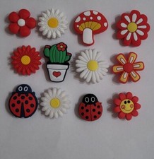 12 pcs. Flowers Shoe charms for crocs shoes