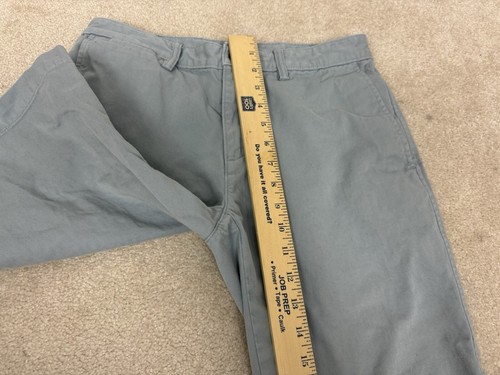 Lands End Mens Shorts 30 Blue Chino Stretch Pockets Comfort Flat Front Casual - Picture 4 of 14