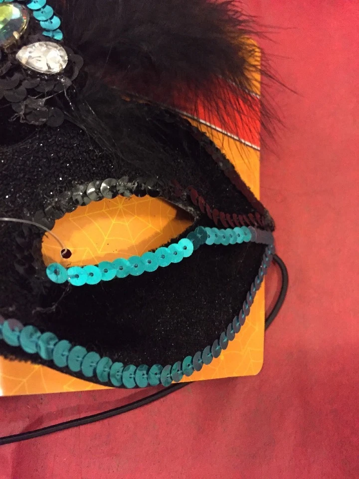 Spooky Village Masquerade Mask Black And Blue - Image 4 of 4