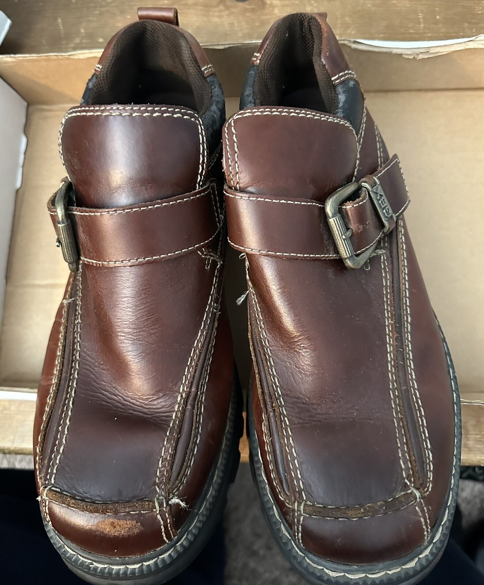 AAVENTURA: VG Handmade Monk Strap Brown Leather Shoes US 