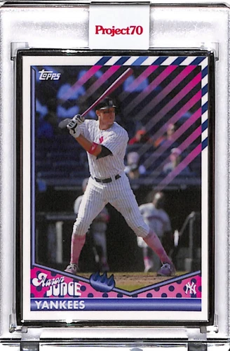 2021 TOPPS PROJECT 70 #225 AARON JUDGE BY CLAW MONEY P70 AP SILVER FRAME 10/51