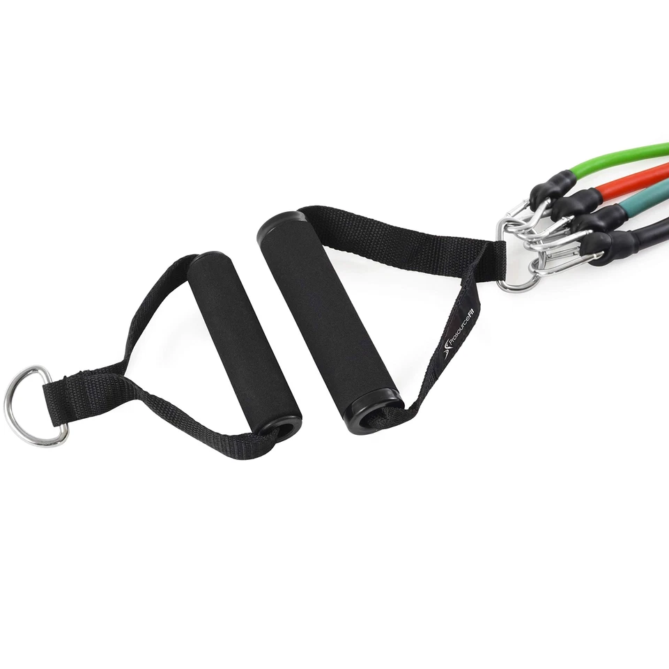 Juego de 5 bandas de resistencia apilables de látex de doble inmersión de tubo de alta resistencia premium... Foto 2 de 4