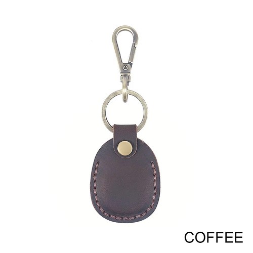 Airtag Case Keyring Genuine Leather Brass Key Tags Apple Airtag Holder - 第 59/66 張圖片
